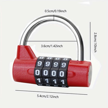 1pc 4-digit Large Word Horizontal Combination Lock Suitable For Wardrobe Combination Lock Padlock