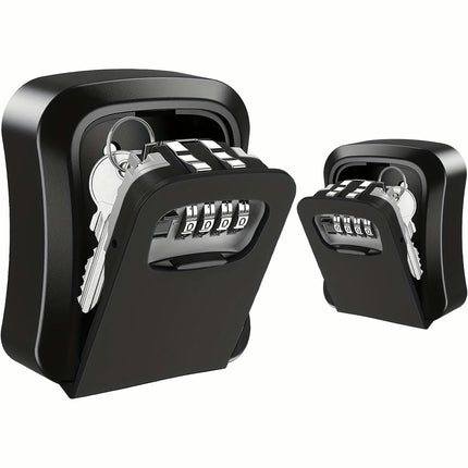 (2 Pcs) For Indoor/outdoor 4-digit Combination Combination Lock Box, Key Safe With Lock