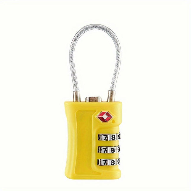 1pc TSA Accepted Luggage Locks, 3 Digit Combination Password Padlock Ideal for Travel,Lockers