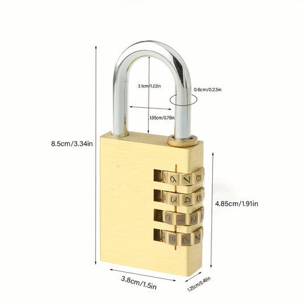 Pure Copper Combination Lock Combination Padlock Luggage Padlock Anti-pick Padlock Door Locks