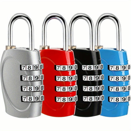 8pcs Combination Lock 4 Digit Padlock For School Gym Locker, Sports Locker