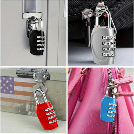 8pcs Combination Lock 4 Digit Padlock For School Gym Locker, Sports Locker