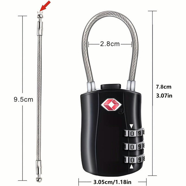 (2 Packs) TSA Approved Luggage Combination Locks, Combination Padlock For Travel Bag, Suit Case