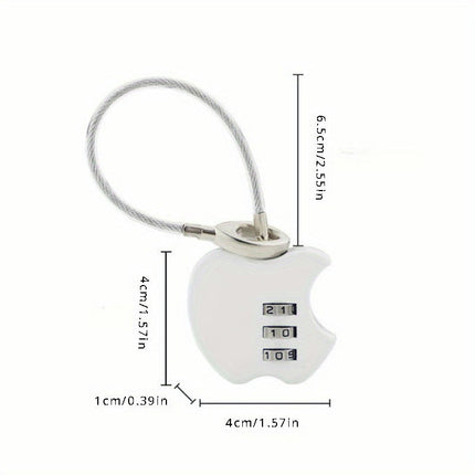 Cute Cartoon 3-Digit Combination Lock With Steel Wire Rope For Luggage, Backpacks,Gym Cabinets