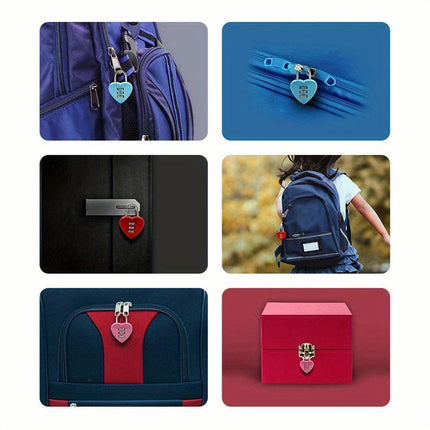 Heart Lock Password Lock Case Bag Password Lock Mini Backpack Password Lock Luggage Password Lock