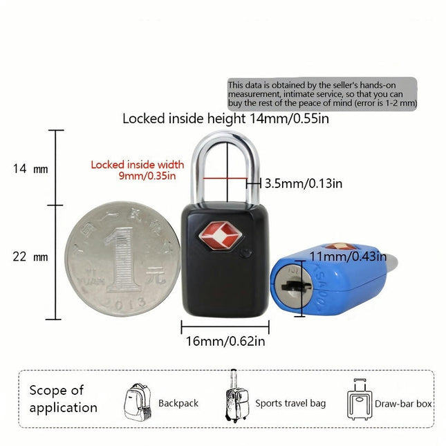 TSA Compliant Locks for Travel: Suitable for Boxes, Bags, and Mini Outdoor Gear