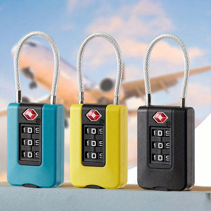 TSA-Approved 3-Digit Combination Lock Easy Password Customization for Travel & Security