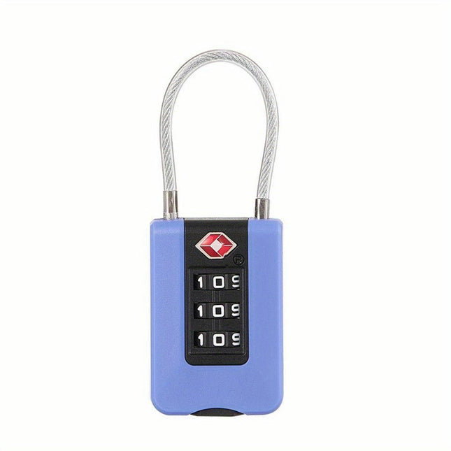 TSA-Approved 3-Digit Combination Lock Easy Password Customization for Travel & Security