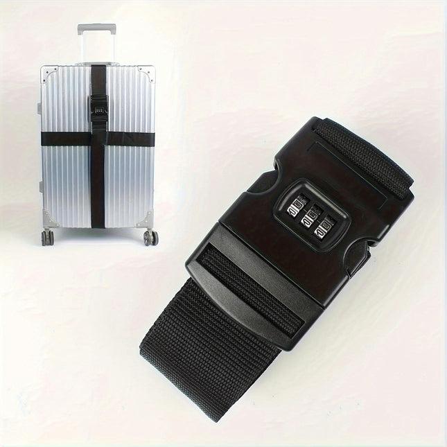 Durable Luggage Strap with Combination Lock - Anti-Theft, Adjustable Belt for Business & Travel