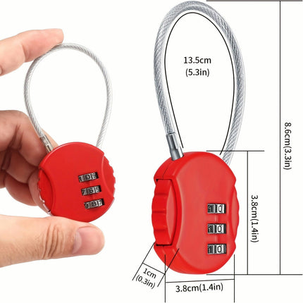 2pcs/3pcs/4pcs Combination Padlocks, Small Padlock With 3 Digit Combination Security Padlocks