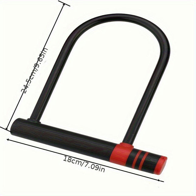 U-Shaped Lock for Outdoor Use: Suitable for Bikes, Motorcycles, and Electric Vehicles