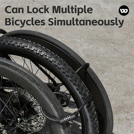 4-Digit Password Bike Lock - High Security Steel Cable Lock for E-Bikes and Motorcycles