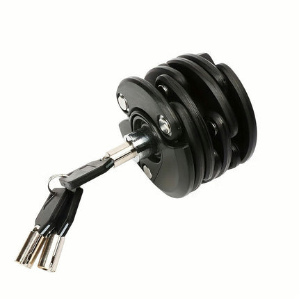 Bike Lock, Anti Theft Road Bike Lock Folding Lock, Hamburger Lock Mini Portable With Key