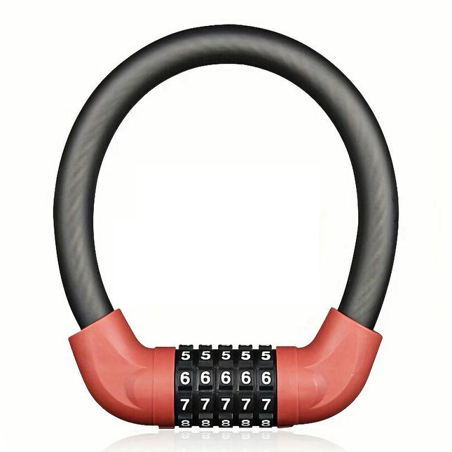 Bicycle Lock With Five-digit Password For Anti-theft, Electric Bike Lock With Steel Cable And Wire