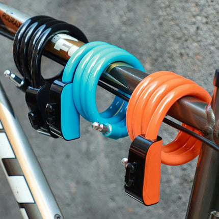 Heavy-Duty Bike Lock with Dual Keys - Anti-Theft Security Cable for MTB, Road & Motorcycle Cycling