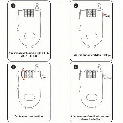 Mechanical Combination Lock for Travel and Outdoor Use: ABS Body, No Electricity, Easy to Use