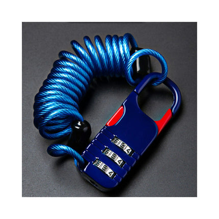 4pc Mini Wire Rope Password Locks for Cycling - Anti-Theft Perfect for Bikes, Motorcycles & Helmets