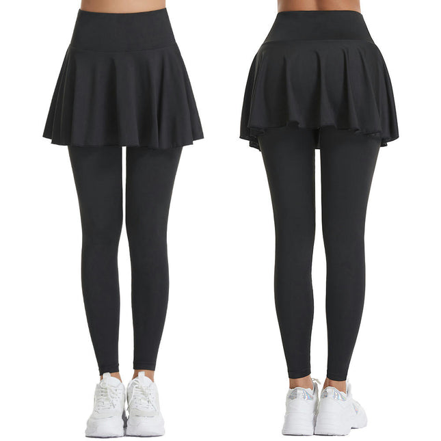 1 Pack Skirted Legging for Women, Yoga Legging with Skirts Tennis Leggings with Pockets