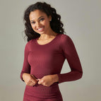9226 long sleeve-wine red