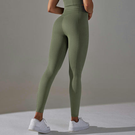 Seamless Vest Sports Bras for Women -High Waist Hip Lifting Tight Yoga Pants 1