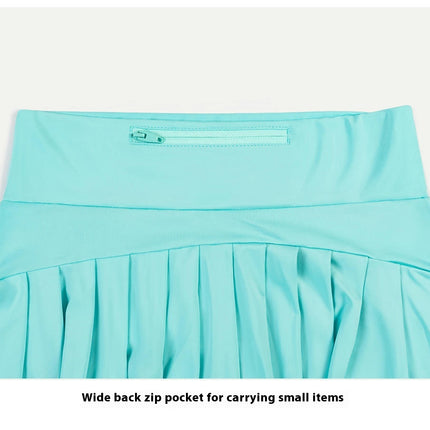 Women's High Waisted Tennis Skirts Lightweight Back Pleated Golf Skorts with Inner Shorts