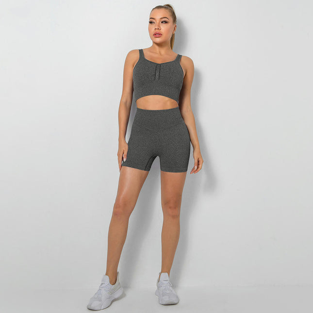 Outfits for Women 2 Pieces Seamless Yoga Outfits Sports Bra and Leggings Set