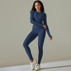 9310 long-sleeved+trousers set-Deep Blue