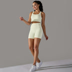 6621 vest+shorts set-white