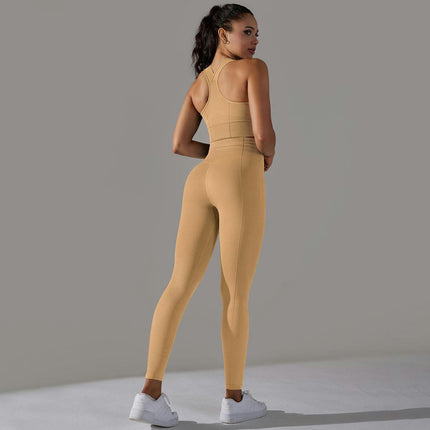 Women's Fitness Set 2-Piece Yoga Running Workout Clothes Tights 1