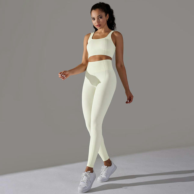 Women's Fitness Set 2-Piece Yoga Running Workout Clothes Tights