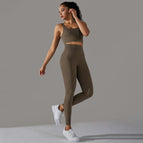 6621 vest+trousers set-deep coffee coffee