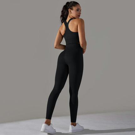 Women's Fitness Set 2-Piece Yoga Running Workout Clothes Tights 1