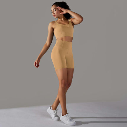 Women's Fitness Set 2-Piece Yoga Running Workout Clothes Tights