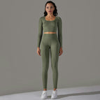6621 long-sleeved+trousers set-Jun Green