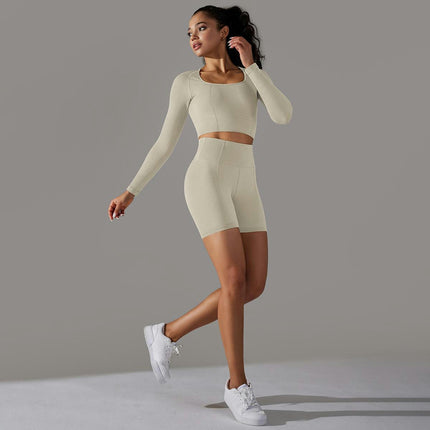 Women's Fitness Set 2-Piece Yoga Running Workout Clothes Tights 1