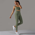 6621 vest+trousers set-Jun Green