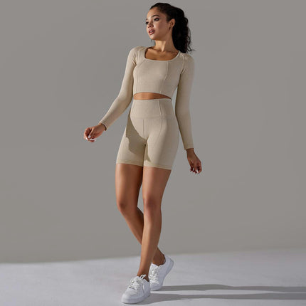 Women's Fitness Set 2-Piece Yoga Running Workout Clothes Tights 1
