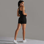 6621 loose bras+shorts set-black