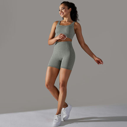 Women's Fitness Set 2-Piece Yoga Running Workout Clothes Tights