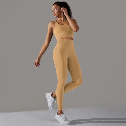 Women's Fitness Set 2-Piece Yoga Running Workout Clothes Tights