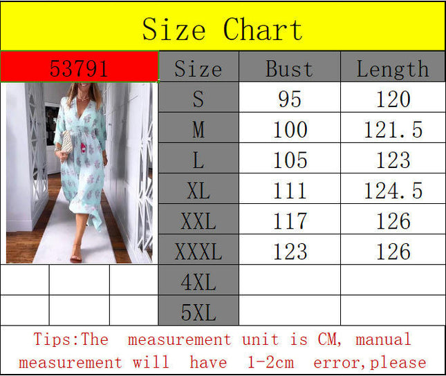Women's Floral Long Sleeve Midi Dress Casual V Neck Smocked Waist Flowy Boho Beach Dresses