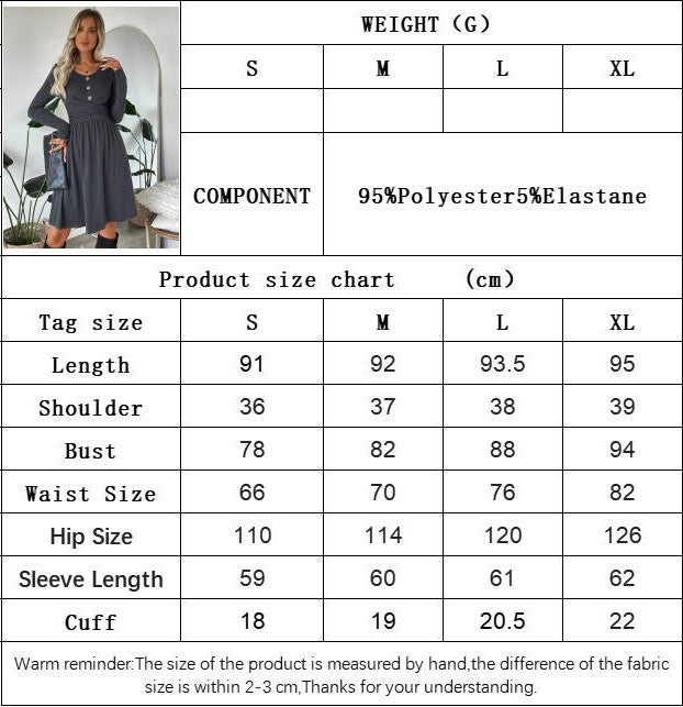 Women's Fall Round Neck Long Sleeve Dresses Twist Front Swing A Line Flowy Mini Dress