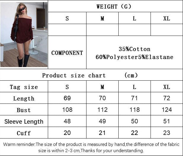 Women's Fall Off The Shoulder Mini Dress Long Sleeve Loose Casual Short Dresses