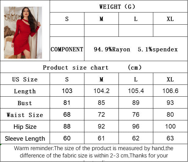 Women's Sexy Long Sleeve Cut Out Crew Neck Bodycon Ruched Mini Dress