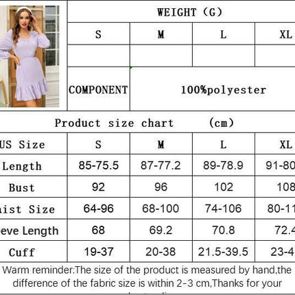 Women's Crewneck Backless Tie Mini Dress Long Sleeve Ruffle Slim Fit Short Dresses