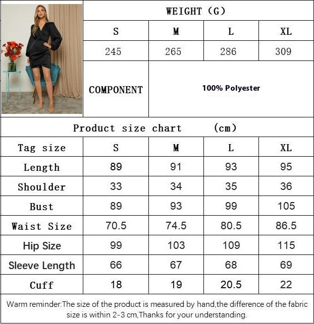 Women's Satin Long Sleeve V-Neck Mini Dress Ruched Bodycon Formal Cocktail Dresses