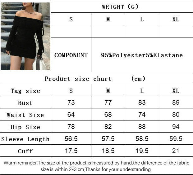 Women Sexy Long Sleeve Mini Dress Bodycon Off The Shoulder Ruched Party Dress