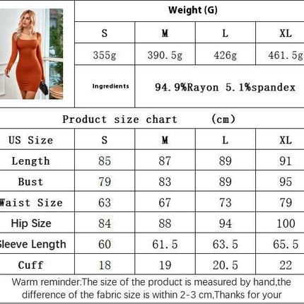 Women's Sexy Bodycon Long Sleeves Dresses Square Neck Backless Tie Mini Dress