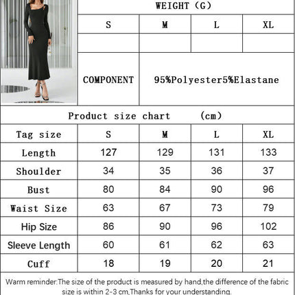 Women's Fall Long Sleeve Square Neck Dress Cutout Knit Party Club Bodycon Maxi Dresses