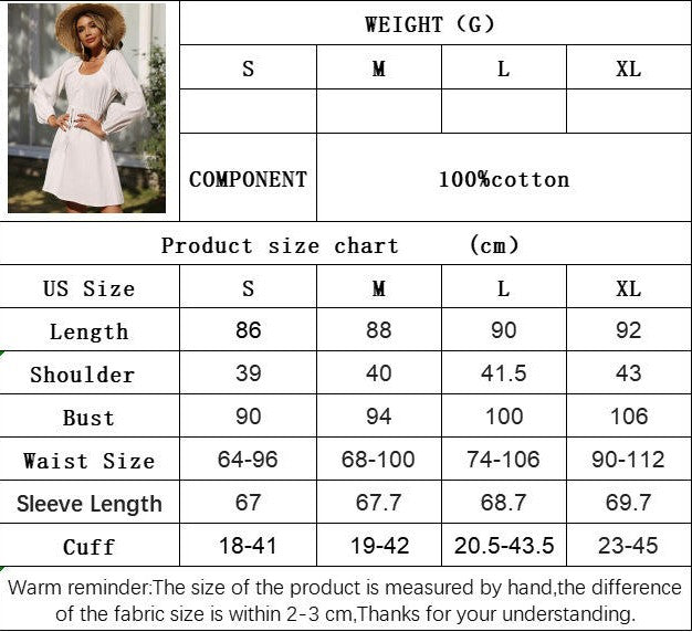 Womens Square Neck Long Sleeve Short Dress Elegant A Line Swing Mini Dresses